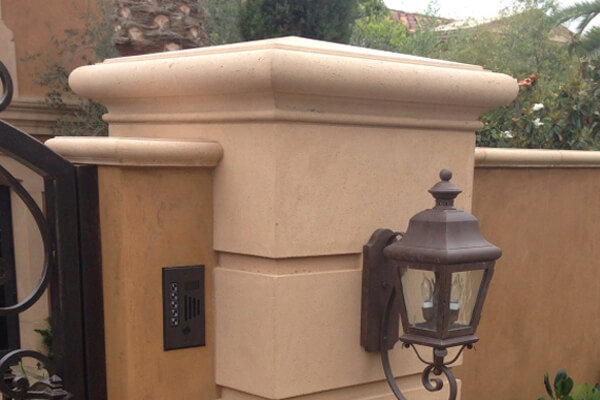 Pilaster Caps Made of Precast Cast Stone | Pacific Stone Design, Inc.